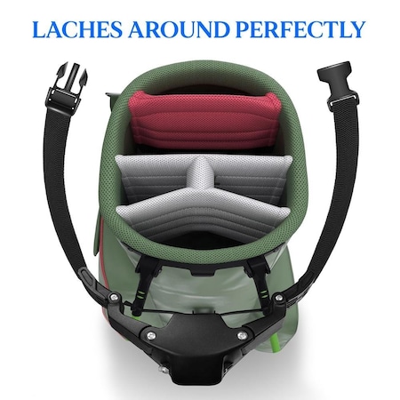 Serenelife Foldable 3-Wheel Golf Push Cart - New Deluxe Scorecard Holder, Upper & Lower Brackets with Strap SLGZX9